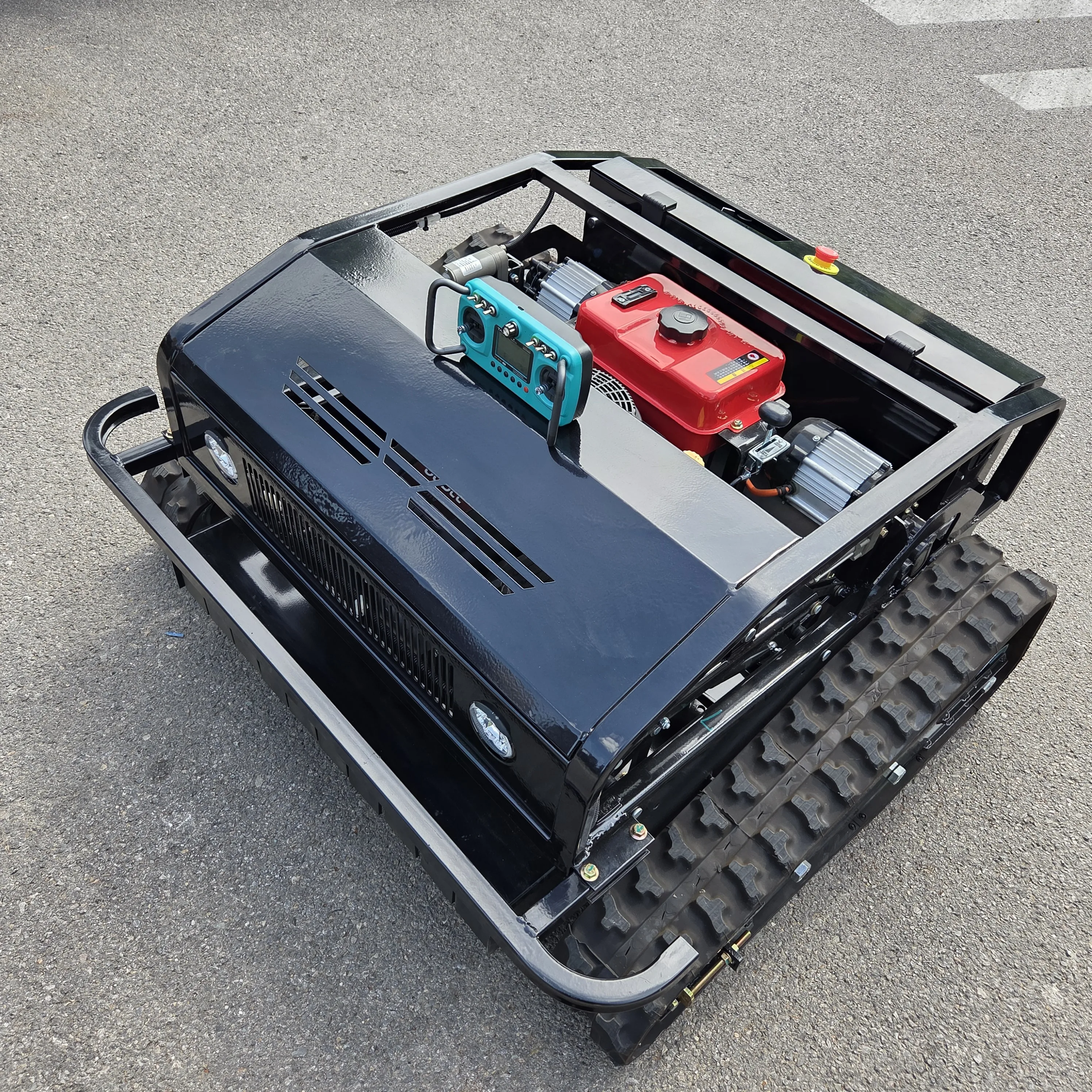 Новая модернизированная модель со встроенным масляным насосом, поддерживает 60. °   наклон, высокая мощность, вездеходный интеллектуальный пульт дистанционного управления газонокосилка