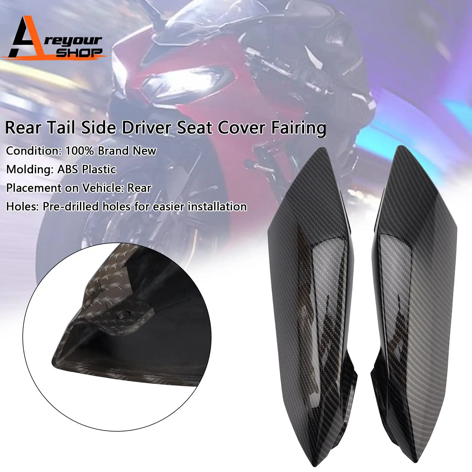

Rear Tail Side Driver Seat Cover Fairing for Daytona 660 2024-2025