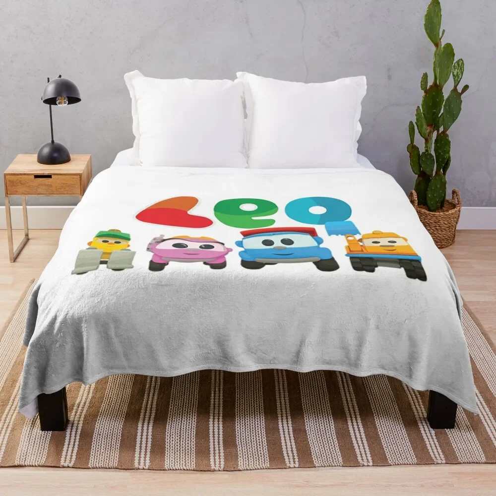 Leo The Truck T-ShirtLEO the truck and friends LIFTY, SCOPP, & LEA Throw Blanket heavy to sleep anime Blankets