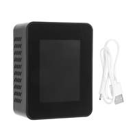 A89Z 6 in 1 PM2.5 PM10 HCHO TVOC CO CO2 Air Quality Detector CO CO2 Formaldehyde Monitor Home Office Air Quality Tester,Black