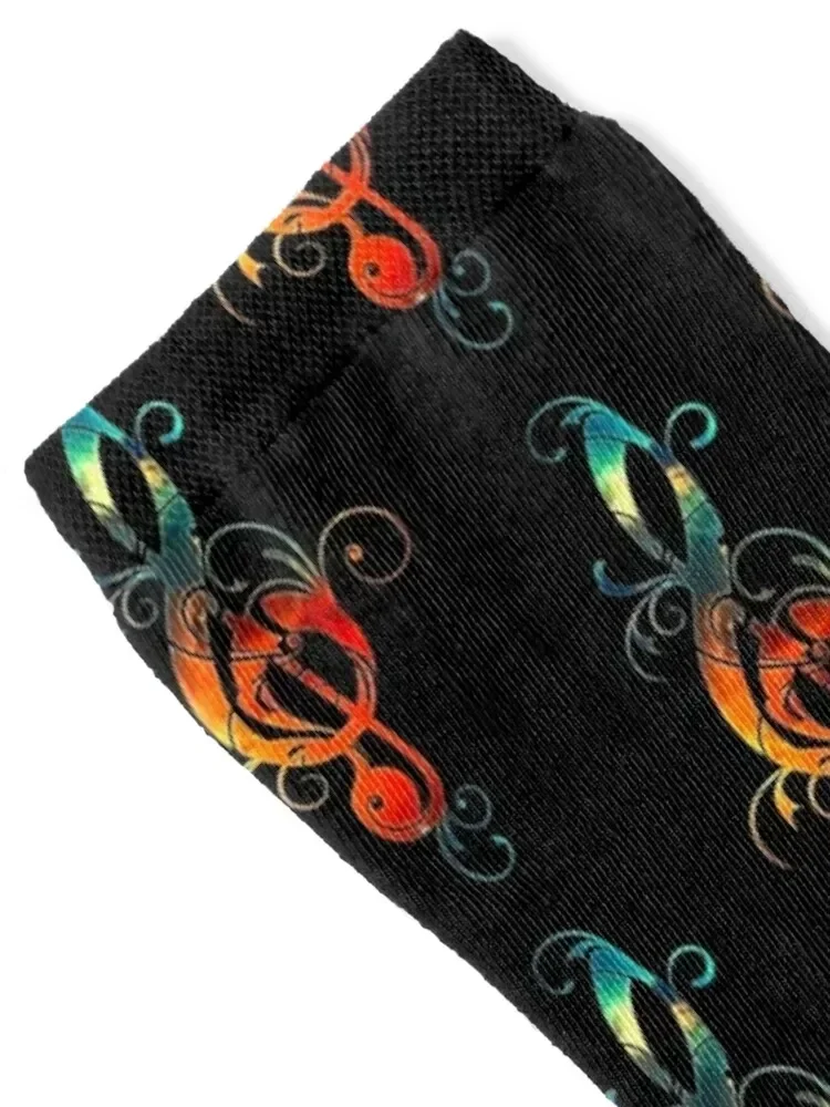 Love Music, Clef, Treble Clef, Musician, Festival, Choir, Band Socks anime hiphop Male Socks Women's