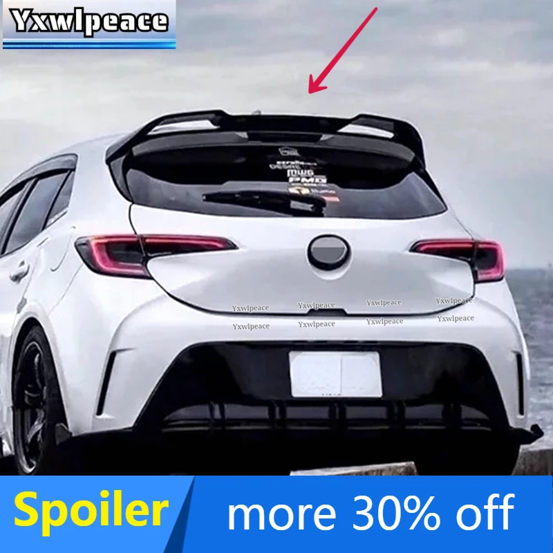 

For Toyota Corolla Hatchback 2019 2020 2021 2022 Rear Roof Spoiler ABS Plastic Primer Color Trunk Wing Car Styling