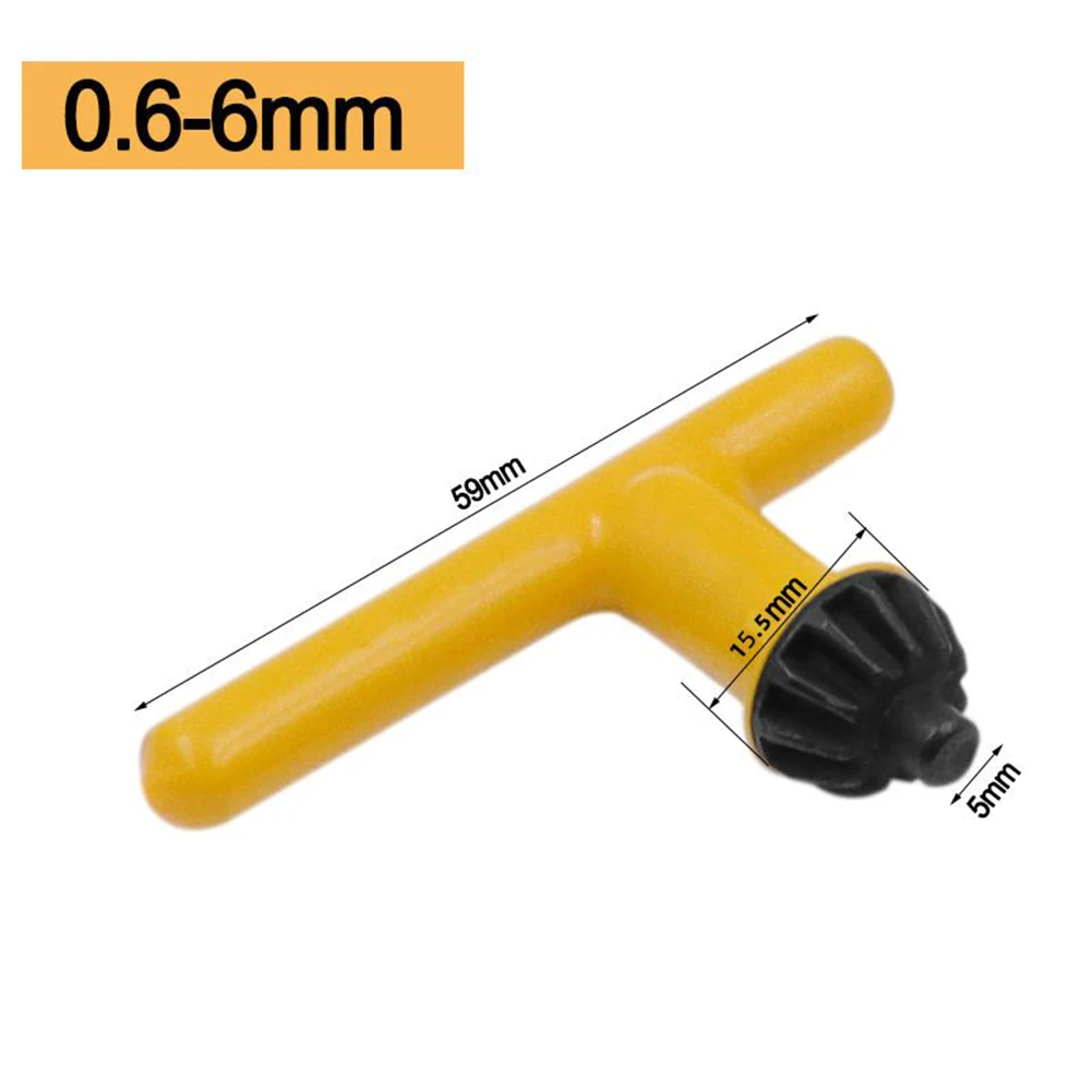 1 Pcs Drill Chuck Wrench Yellow+Black Carbon Steel Comfortable To Grip Easy To Carry Multi-functional Brand New