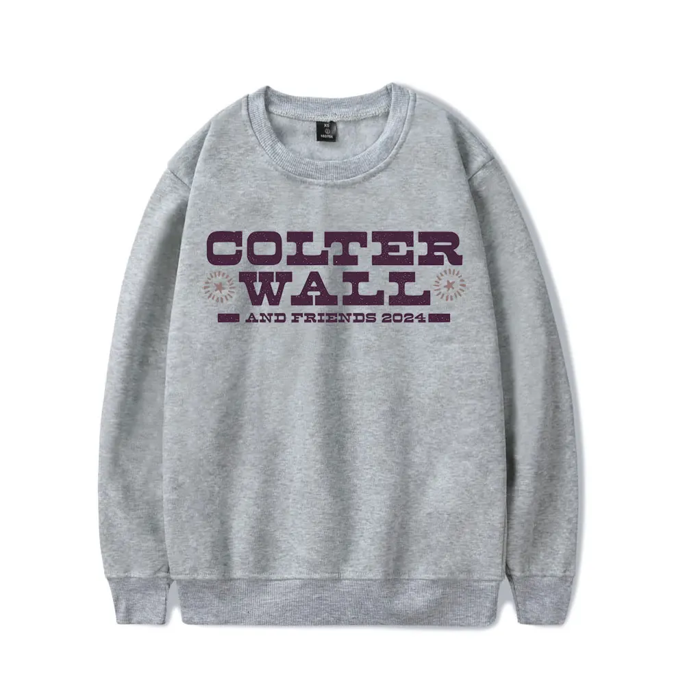 Colter Wall And Friends Tour 2024 Crewneck Long Sleeves 2D Capless Sweatshirts Women/Men Singer Long Sleeves Sweater Hoodies