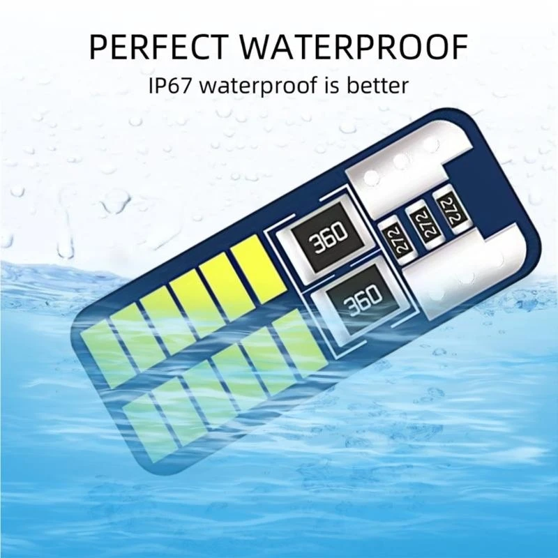 0xxd ترقيات الألومنيوم T10 مصابيح وقوف السيارات LED مصابيح مؤشر المؤشر للسائقين الذين يركزون على تقليل استهلاك طاقة المركبات