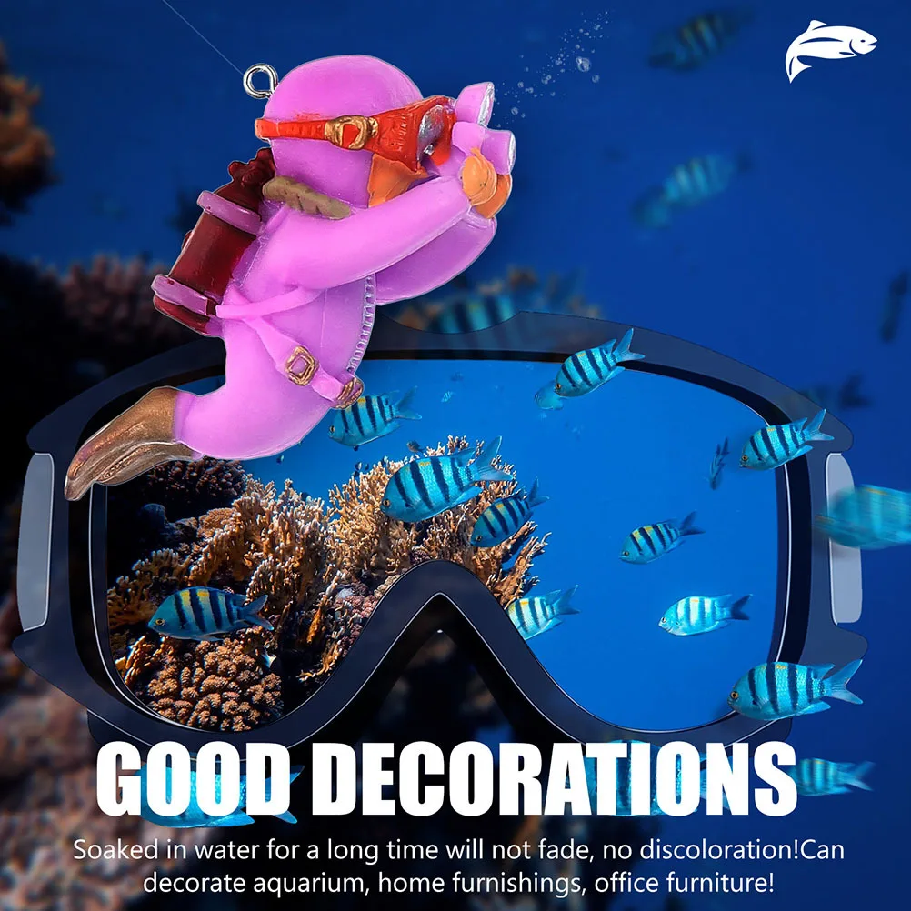 

2Pcs Aquarium Diver Ornaments Realistic Miniature Decor Fish Tank Accessories Wear-Resistant Floating Diver Fish Tank Decor