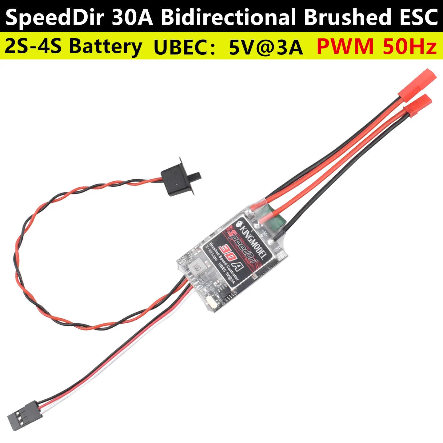 SpeedDri 5A/10A/20A/30A/40A Bidirectional Brushed ESC 2S-4S