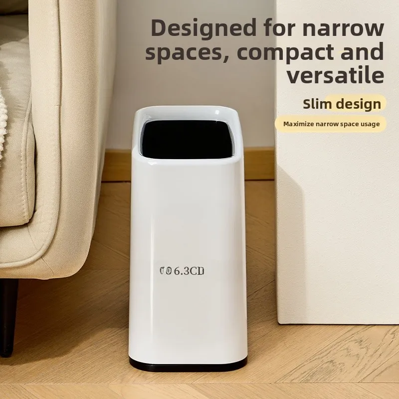 

Large Capaci Rectangle Batoom Tra Can Bin Home Use Hand Waing Room No Cover Long Narrow Toilet Waste Basket