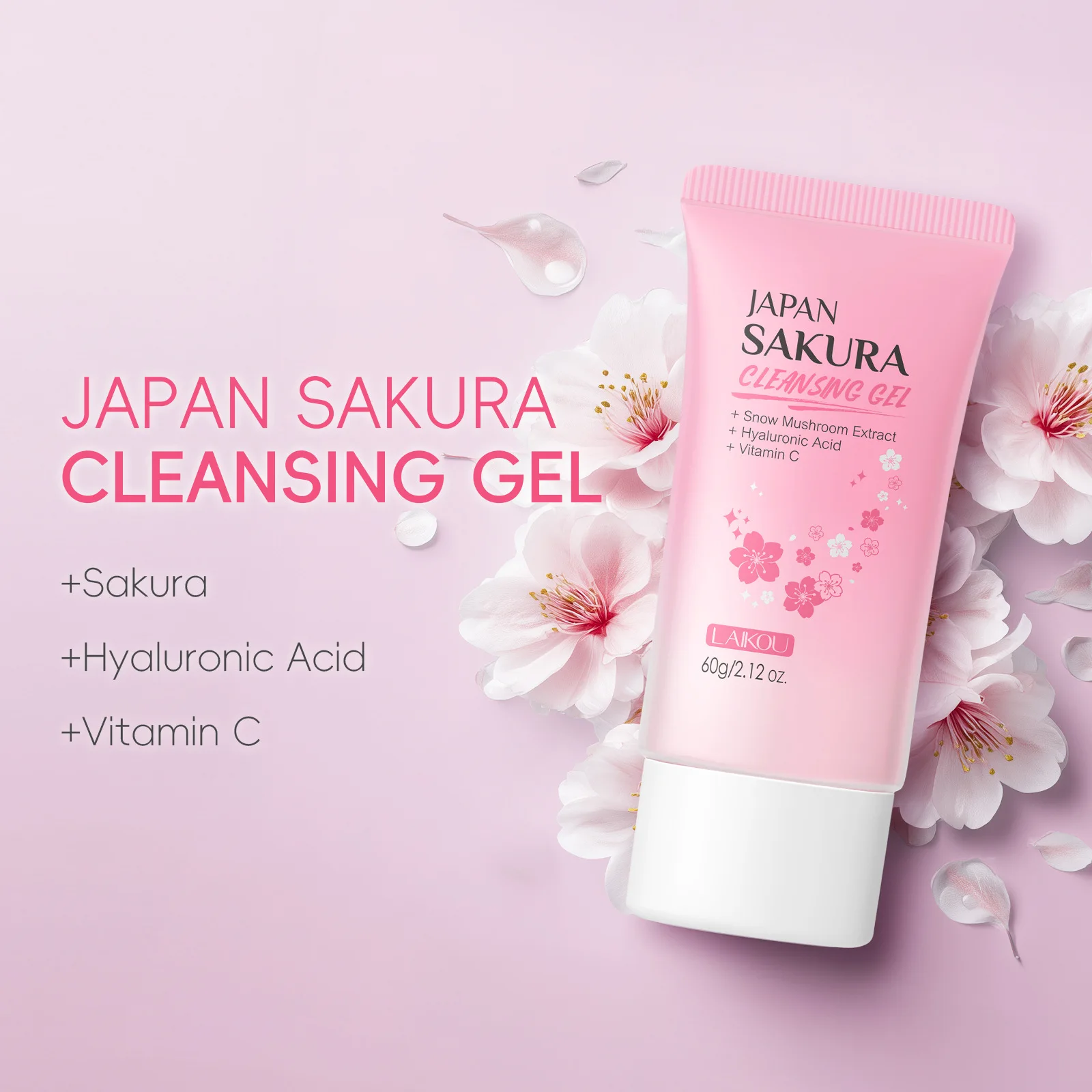 

Sakura Exfoliating Gel 60g Hydrating Moisturizing Cleansing Skin Care Facial Scrub Moisturizing Nourishing Repair Scrubs