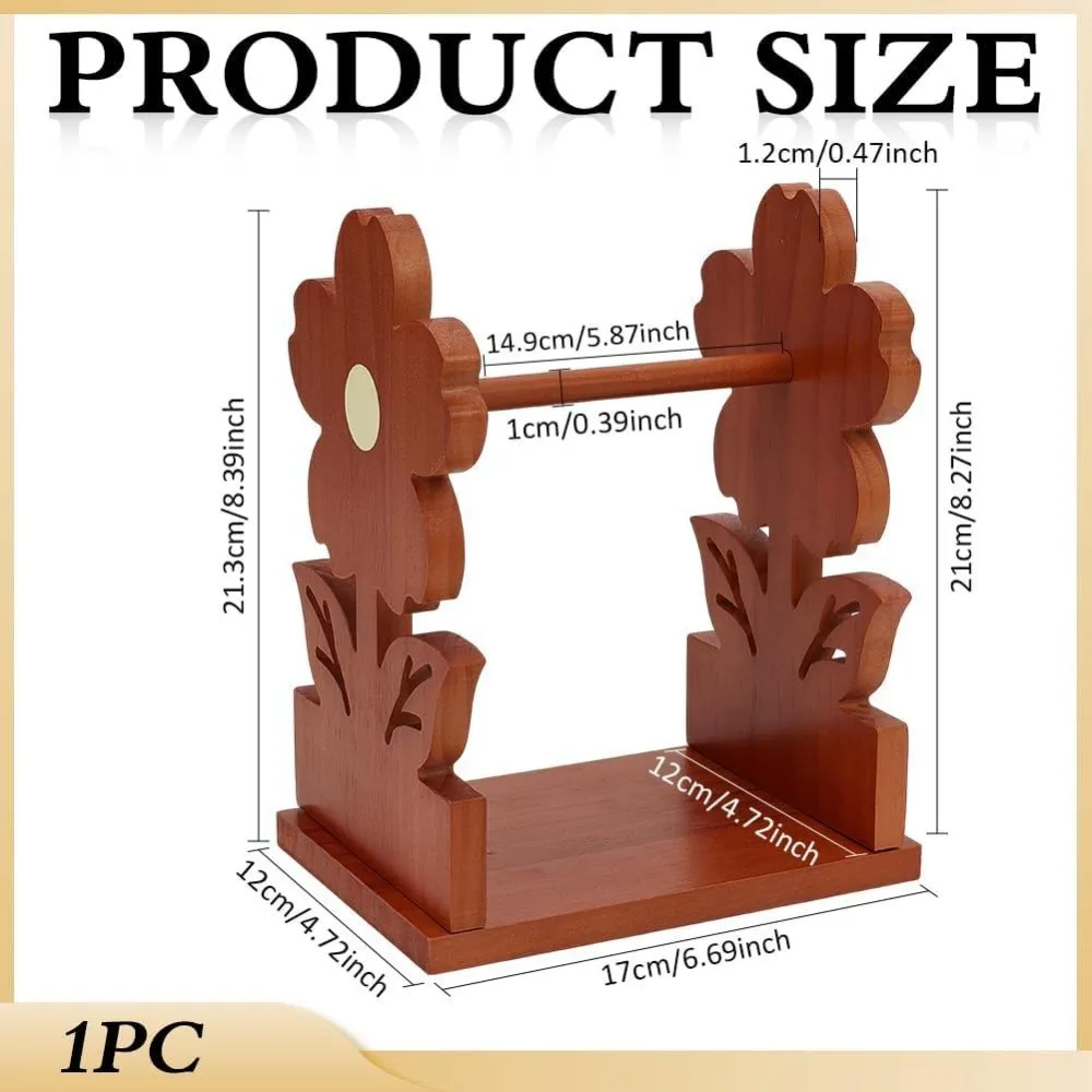 Flower Shape Wooden Yarn Holder Yarn Storage Organizer Rotating Weaving Holders Rack Ribbon Thread Spools for Knitting