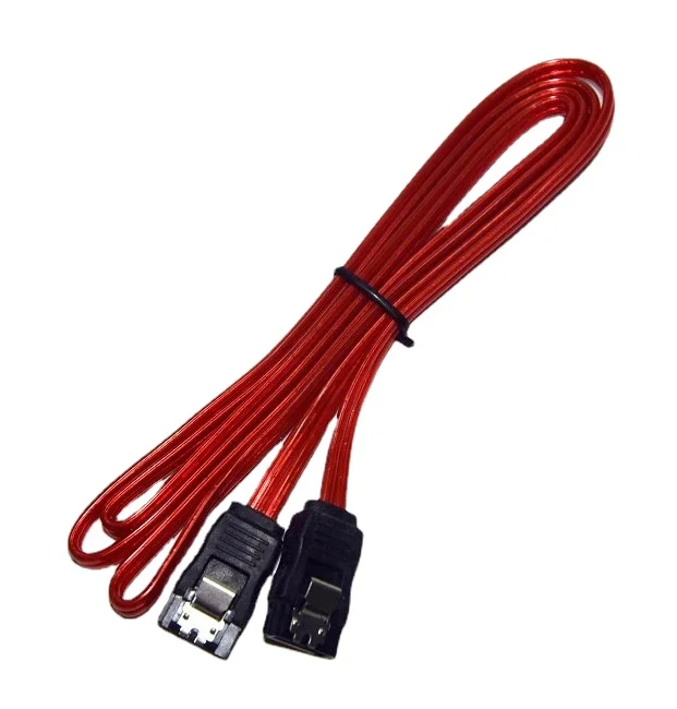 SATA3 Data Extension Power Cable Double Metal Buckle Full Coppter Core Red 1M