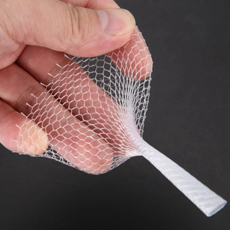 400 Pcs Make Up Brush Pen Netting Cover Mesh Sheath Protectors Guards Protective Cover Sheath Net (White)