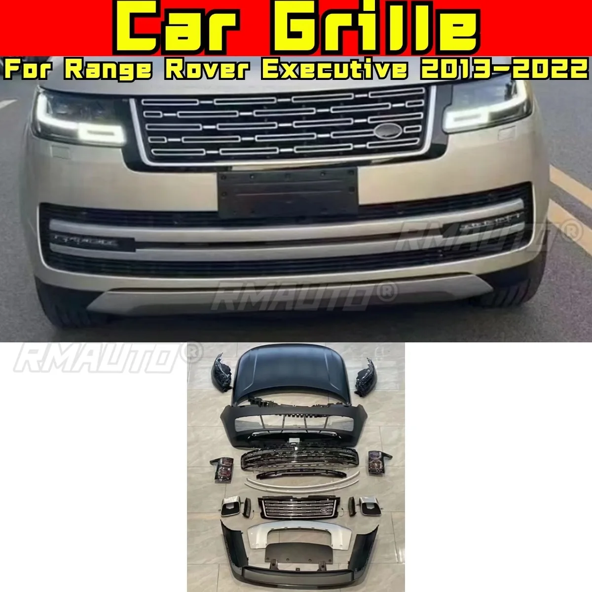 Car Grille Racing Grills Front Bumper Grill Bumper Grill Front Grill Body Kit For Range Rover Executive 2013-2022 Styling Kits
