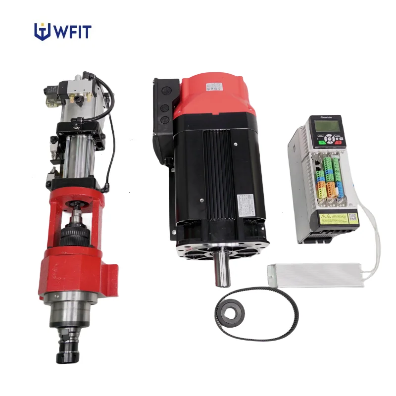 Whole Set Bt30 90mm 6000rpm Belt Drive Atc Spindle with Cylinder and Cnc Spindle Mige Servo Motor for Bt30 Atc Spindle