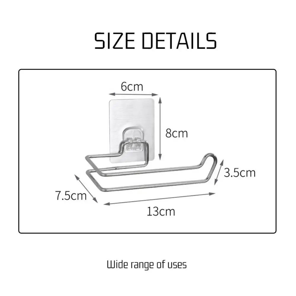 ติดผนัง Rollpaper ผ้าเช็ดตัวผู้ถือสแตนเลสชั้นวางผ้าขนหนูกระดาษ Punch-ฟรี Home Storage Rack ผู้ถือกระดาษผ้าเช็ดตัว