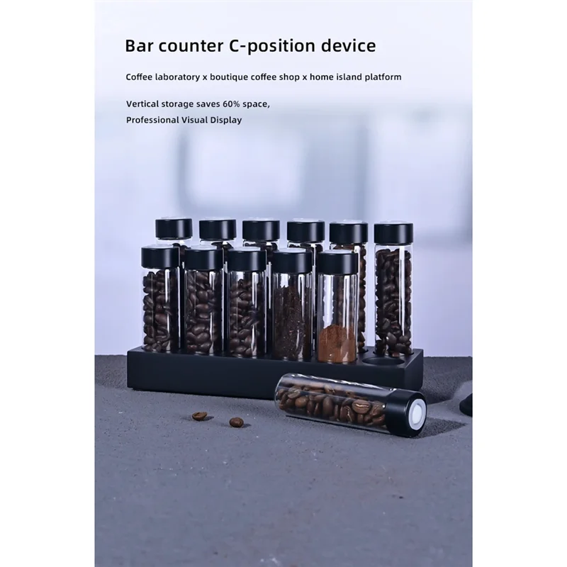 Pots en verre à dose unique scellés et hermétiques en Borosilicate, Valve d'arôme esthétique, expresso à 12 trous avec conteneur de grains de café-Y48A