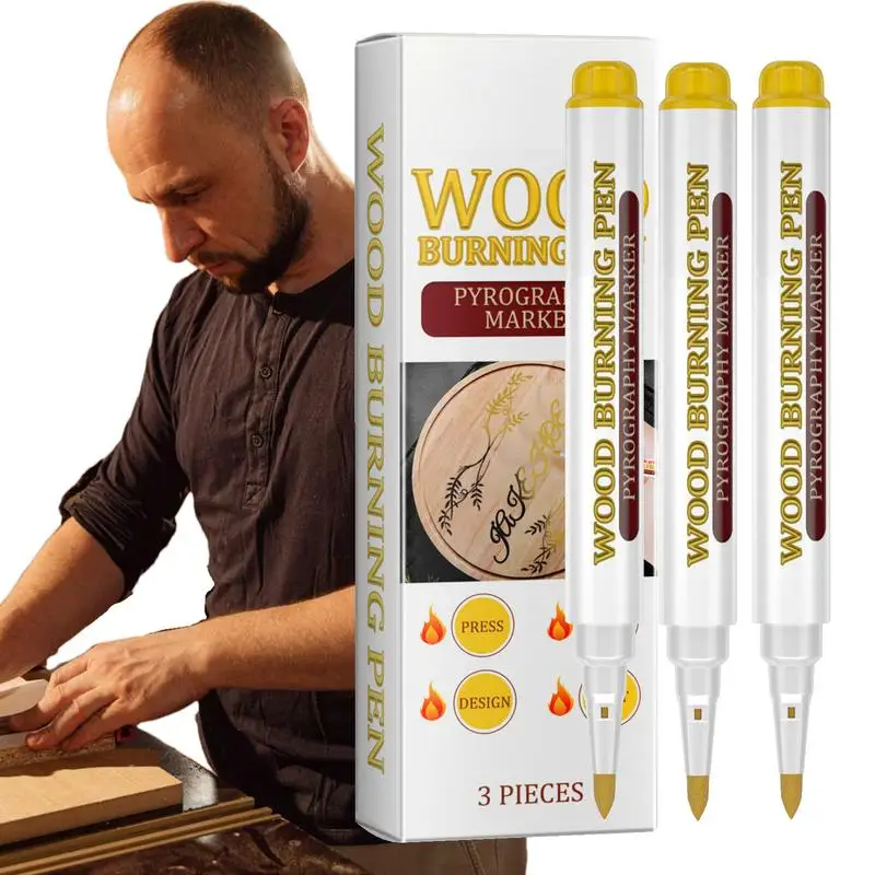 

Wood Burning Pen Wood Marker Pen For Drawing Oil-Based Ink Wood Painting Tool For Walnut Basswood Poplar And Birch