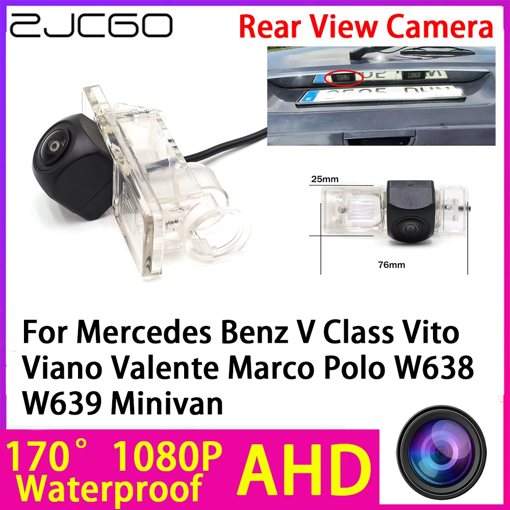 ZJCGO AHD 1080P Reverse Rear View Camera Night Vision for Mercedes Benz V Class Vito Viano Valente Marco Polo W638 W639 Minivan