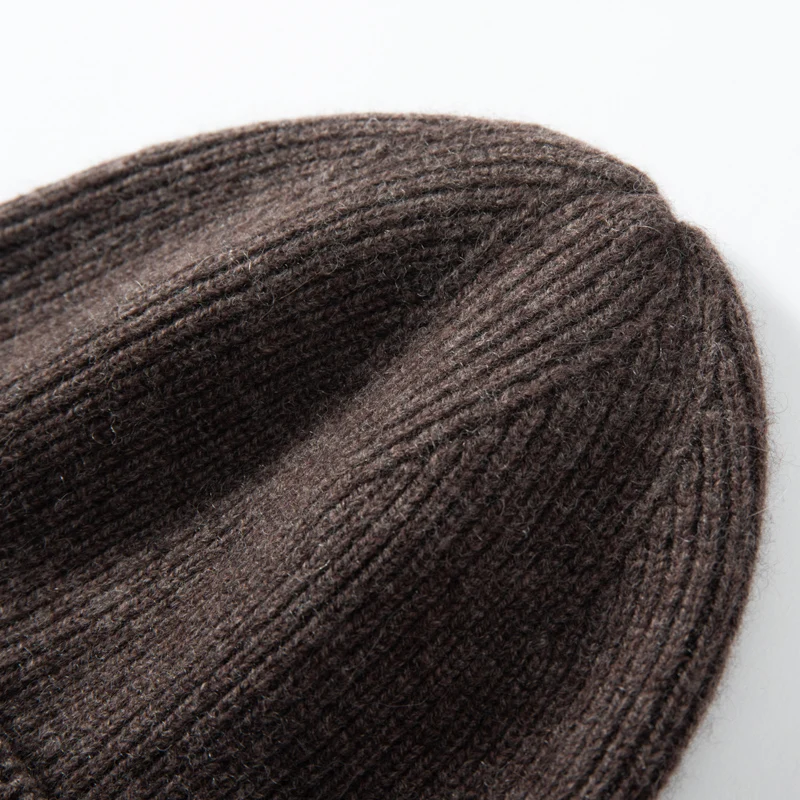 MERRILAMB Hochwertige Strickmütze aus 100 % Kaschmir für Damen und Herren, lässige Beanie-Mütze, Wintermütze, weich, warm, Kaschmir-Kappen, Unisex – Detail 23