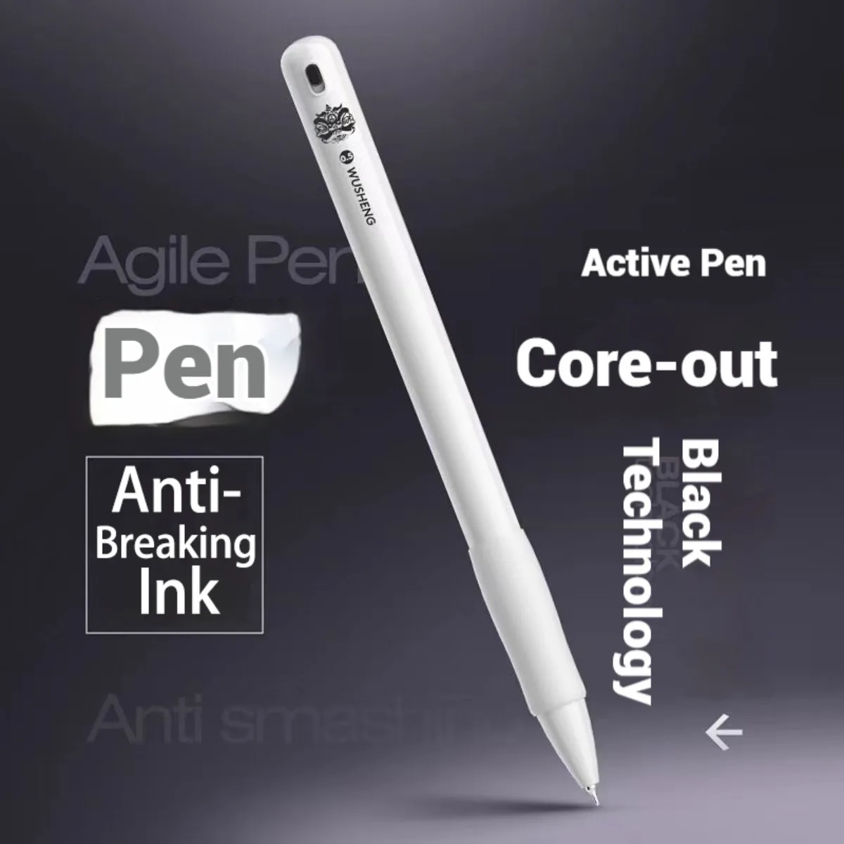 Luxury Mechanical Gel Pen,Gravity Induction 0.5mm Writing Smooth,Quick-drying Written Anti-breaking Ink Push-Up Nib Art Supplies