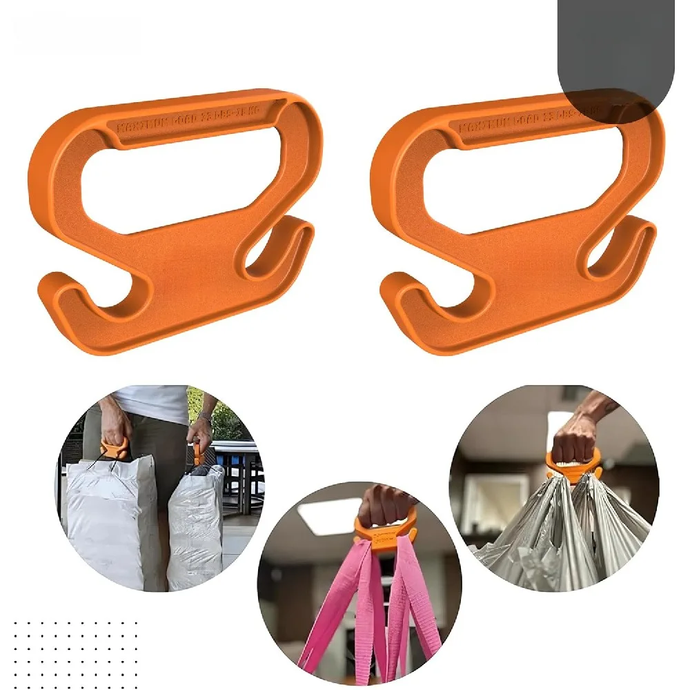 6 Pack Grocery Bag Handle Carrier, Plastic Shopping Bag Holder for Hands, Lightweight Portable Bag Carrier for Daily Shopping and Outdoor Use (Random Color)