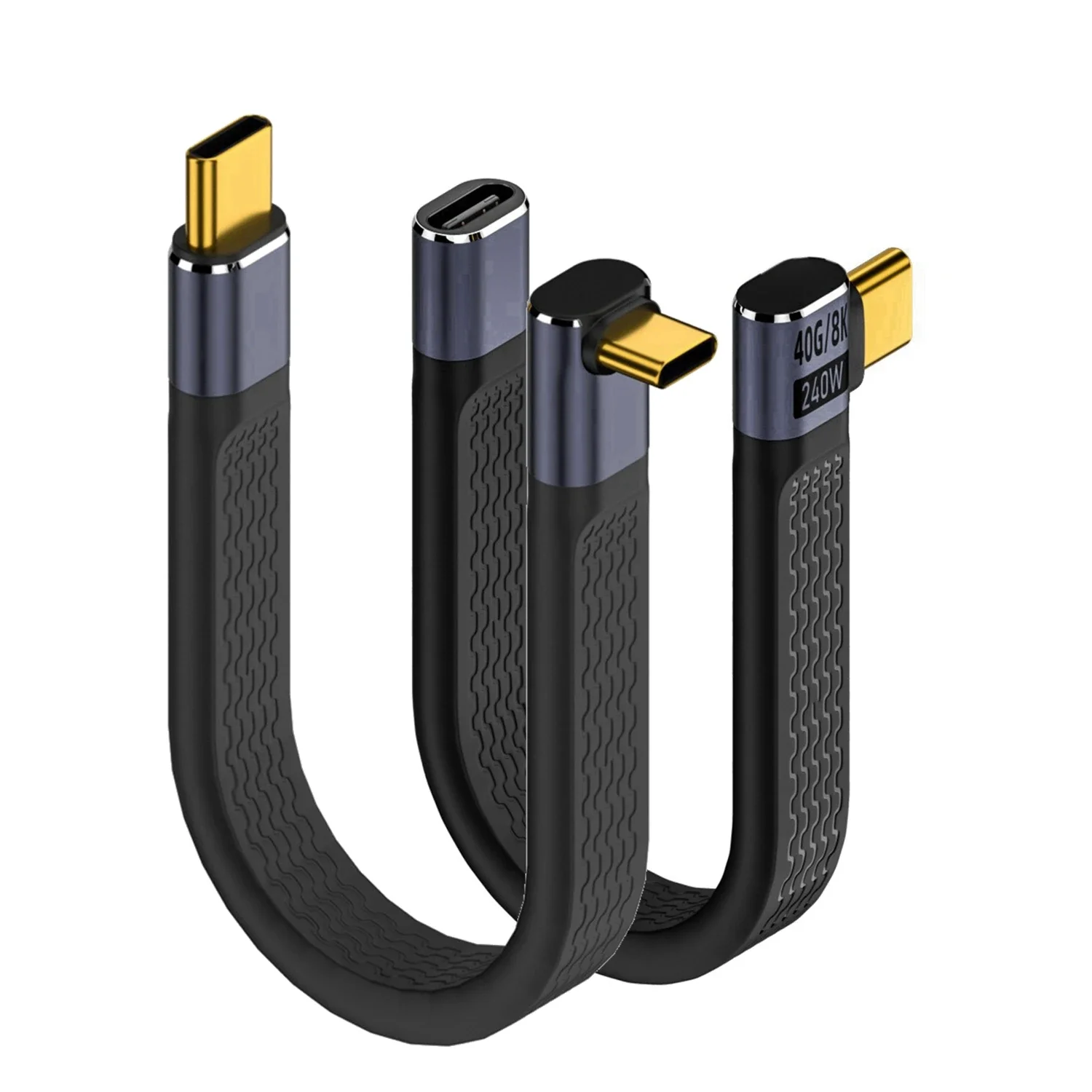 USB 4.0 Elbow Gen3 40 Gbit/s FPC-Kabel PD 240 W 5 A Schnellladung USB C auf Typ C-Kabel Thunderbolt 3 8K @ 60 Hz USB-C-Datenkabel