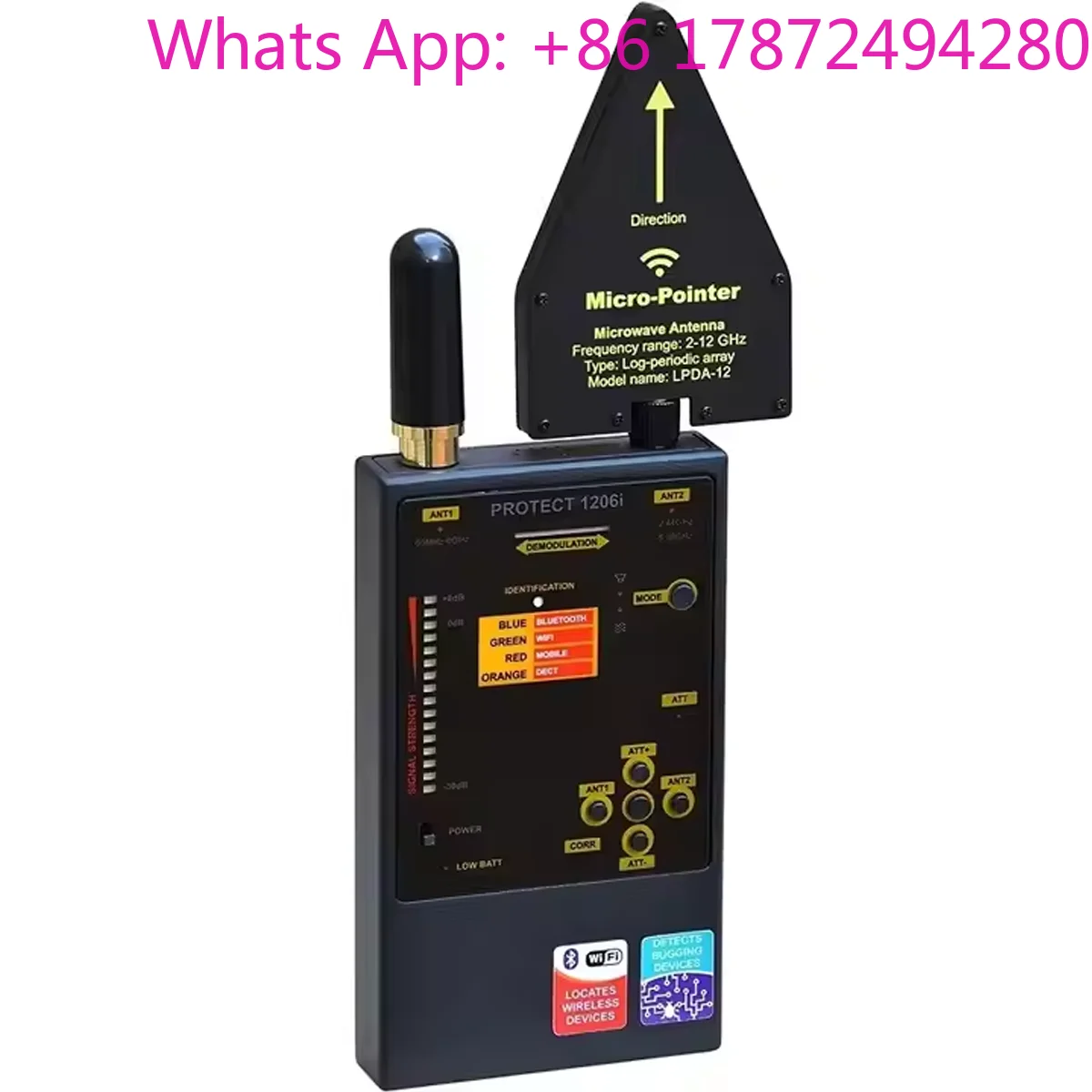 1206S Military Grade Anti-Spy Detector | Find Hidden Cameras & Signals