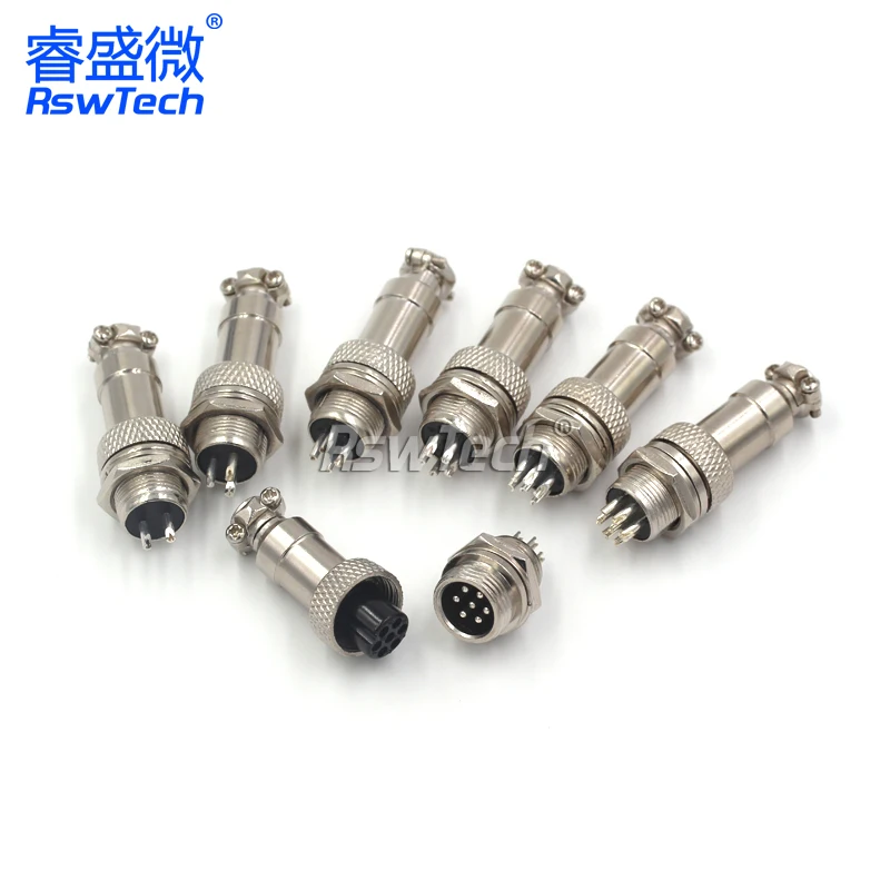 1 set of aviation plug 12MM GX12-2P3P4P5P6P socket aviation plug connector connector plug + socket