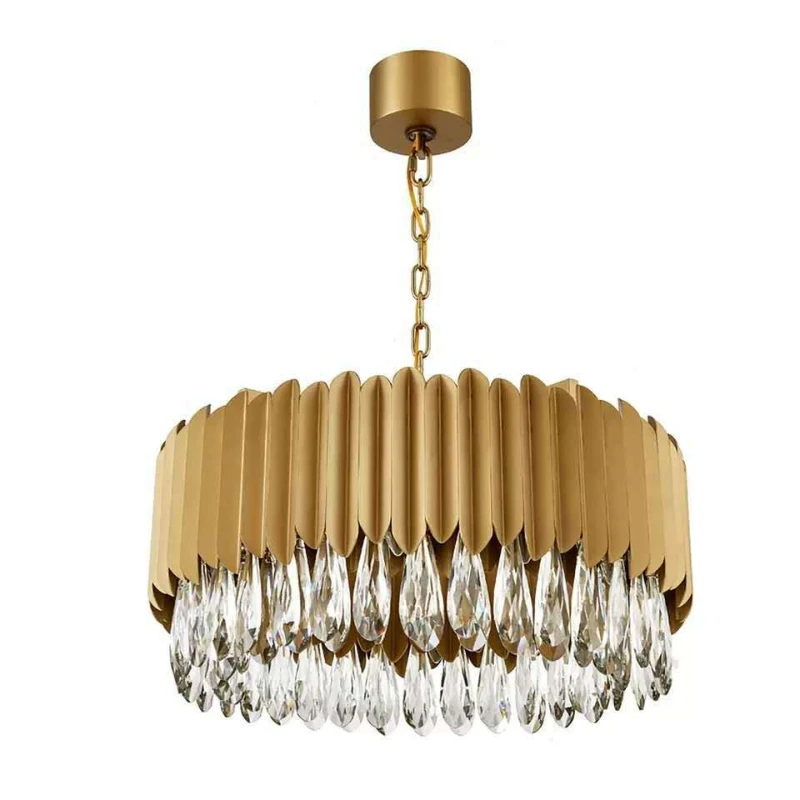 

Postmodern crystal chandelier, light luxury creative Nordic bedroom lamp, high-grade stainless steel chandelier