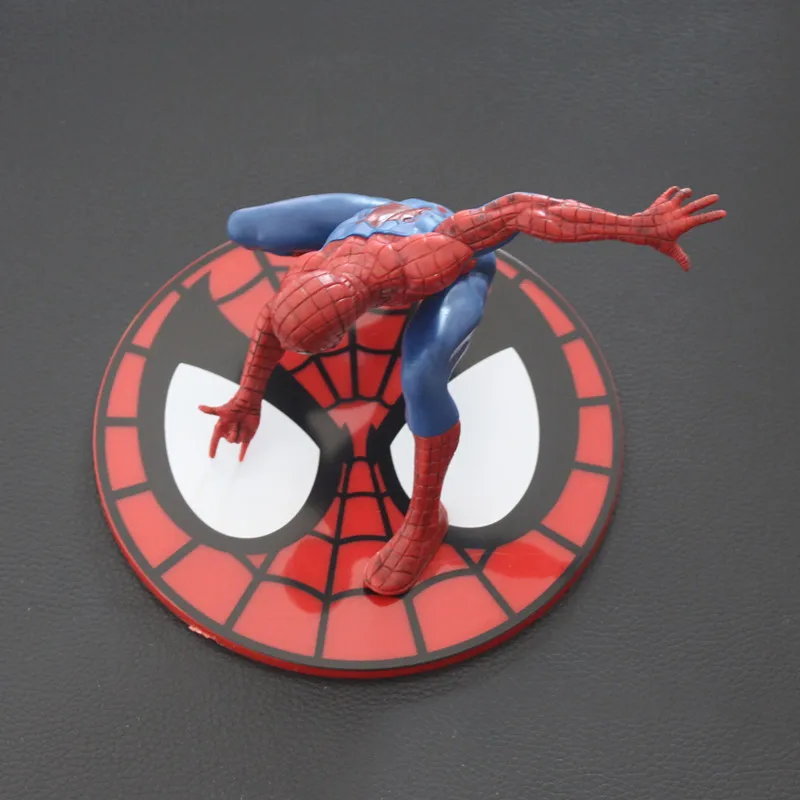 Marvel The Avengers Spider-Man Handmade figurines Decorative model With base office desktop cake Automotive decorative ornaments