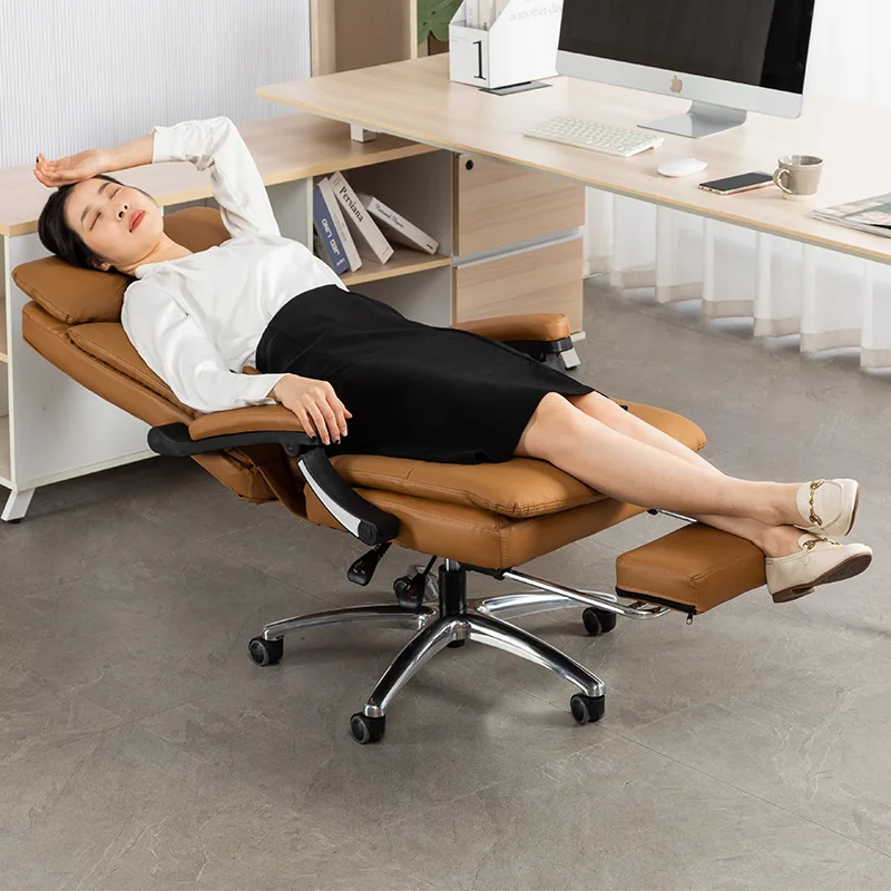 

Роскошное офисное кресло для руководителя, эргономичное необычное современное дизайнерское удобное офисное кресло, современный кожаный шезлонг, мебель De Bureaux