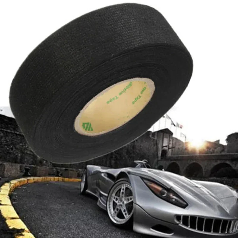 ZEXEF 25MM*15M Auto Car Flannel Flannelette Adhesive Tape Wiring Harness Anti Rattle Self Adhesive Felt Tape Auto Repair Tools