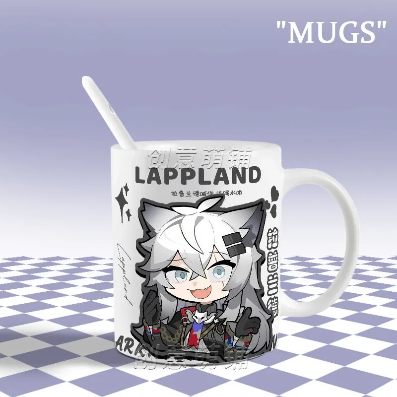 Anime Game Arknights Cosplay Lappland Kawayi Cup Ceramic Print Coffee Milk Tea Juice Mug Cups