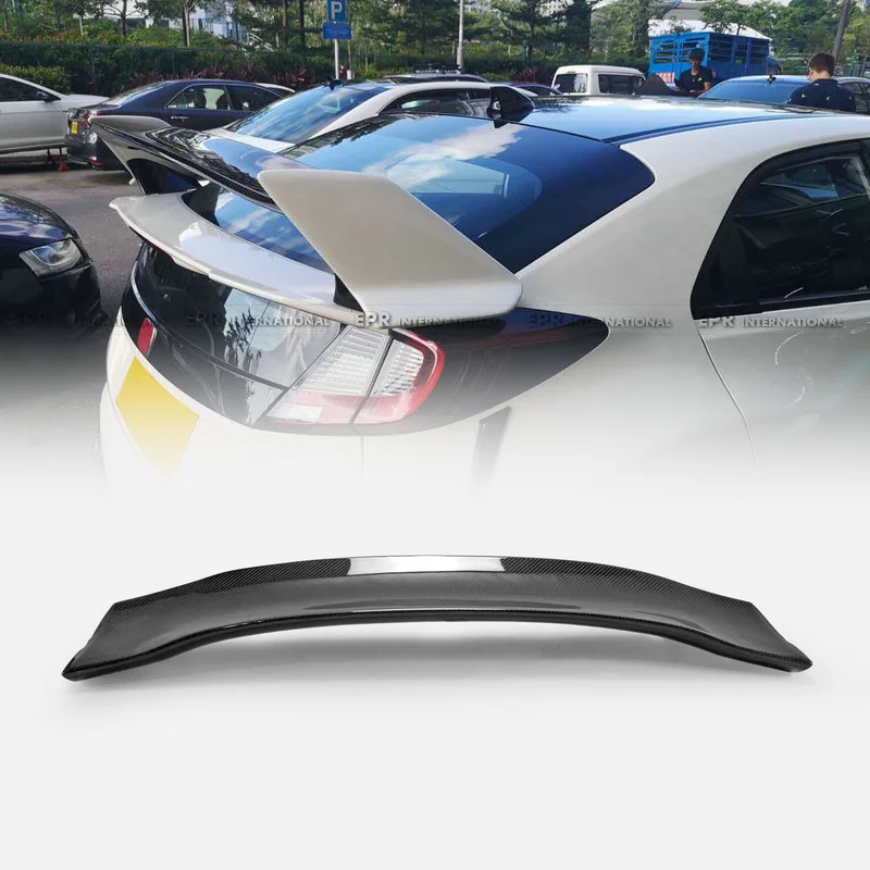 

Спойлер на крышку багажника из карбона в стиле EPA для Civic Type R FK2 15-17, верхний спойлер-лезвие.