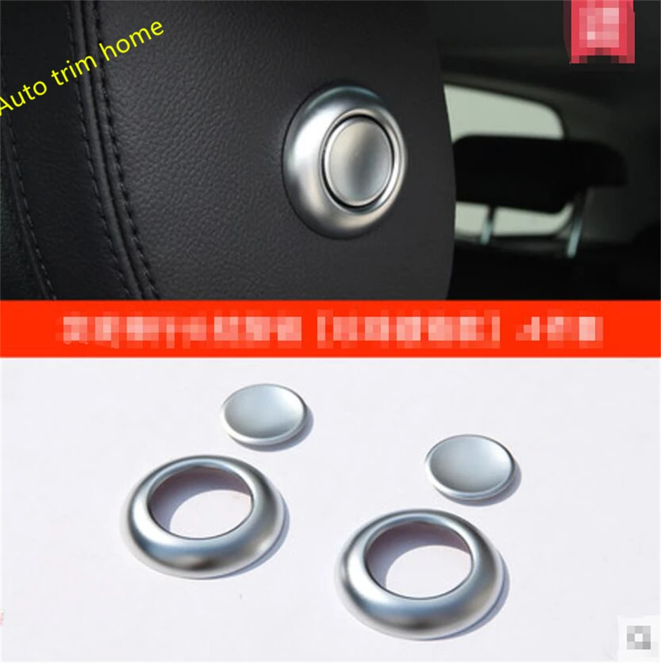 

Lapetus Pearl Chrome Seat Head Pillow Adjust Button Switch Cover Trim Fit For Jaguar XF 2016 2017 2018 ABS Auto Accessories