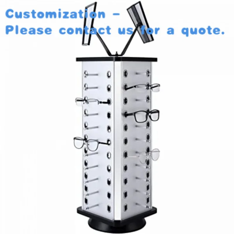 

custom.Kainice Customized Retail Display 360 Spinning Eyewear Glasses Holder Sunglass Rack Counter Top Turning Sunglasses Displa