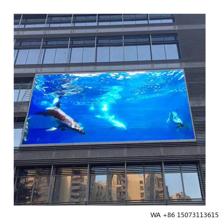 شاشة LED خارجية IP66 مقاومة للماء P10 - لوحة إعلانات عملاقة ثلاثية الأبعاد ثابتة عالية السطوع (لوحة 96 × 96 سم) #2