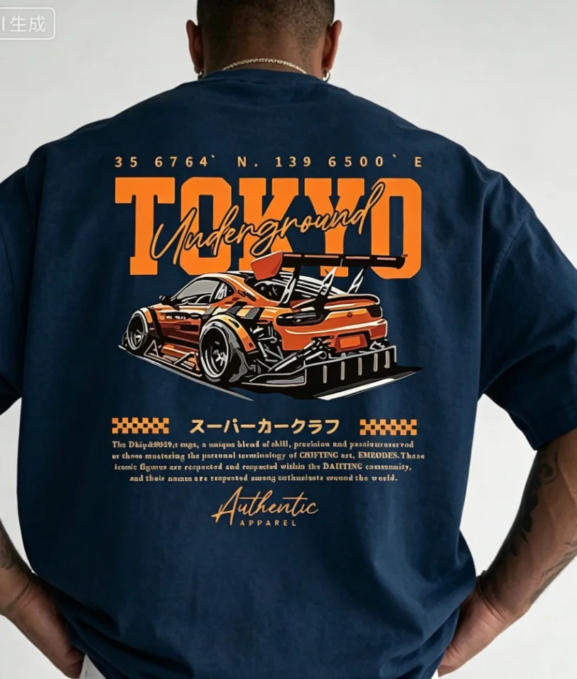 Men's Fashionable Printed Loose Short Sleeved T-shirt with Exquisite Design Must-have for Summer Showcasing Your Style T-shirts