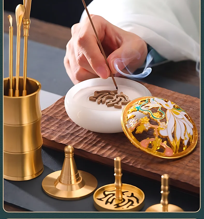 Traditional Incense Set Tower  Aroma Making Kit Incense Burner Tray Agarwood  Making Tools Burning Accessories