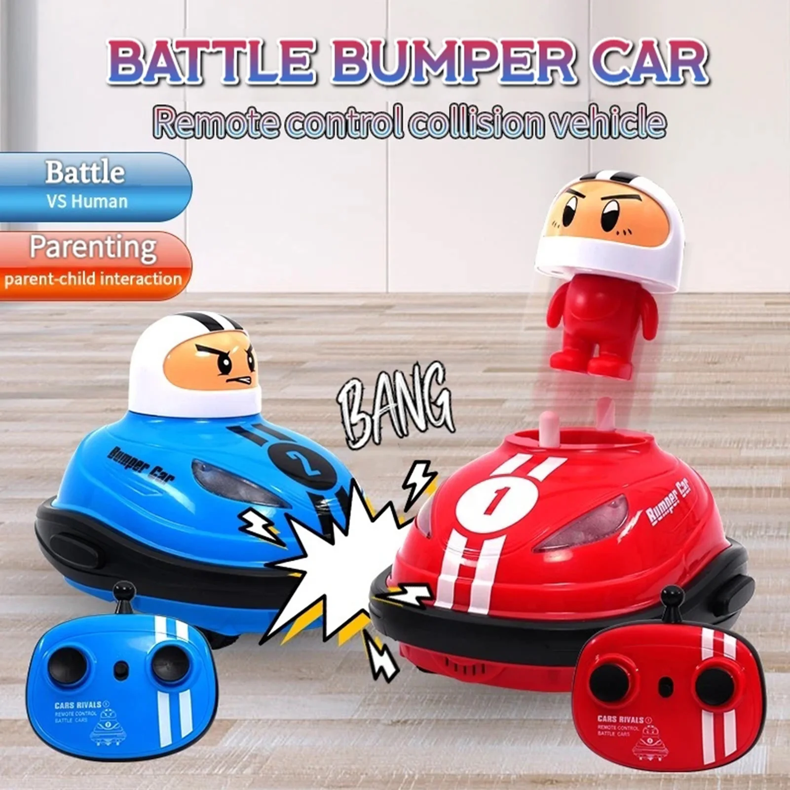 Remote Controlled Bumper Cars Impact-resistant Lovely Vehicle Toy For Home