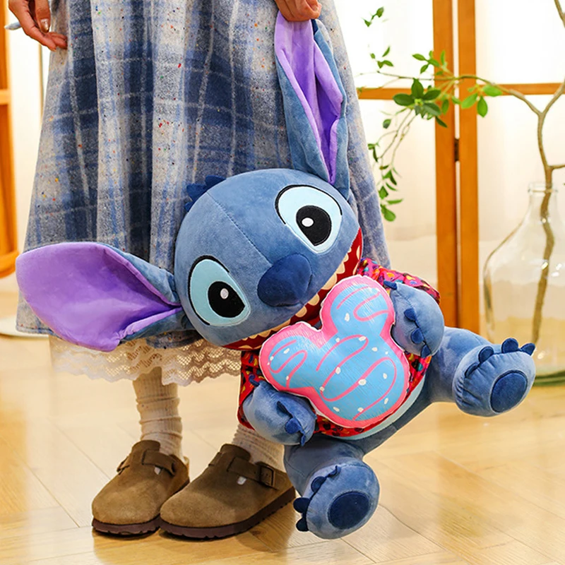 

30/70CM Cartoon Lilo and Stitch Disney Plush Toys Anime Stuffed Xmas Biscuit Classic Stich Doll Plushie Kids Birthday Gifts