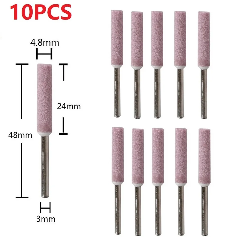 Grinding Wheel Grinding Head Corundum Grinding Wheel Head Polishing Red Corundum Sharpener Widely Used 10pcs 48mm