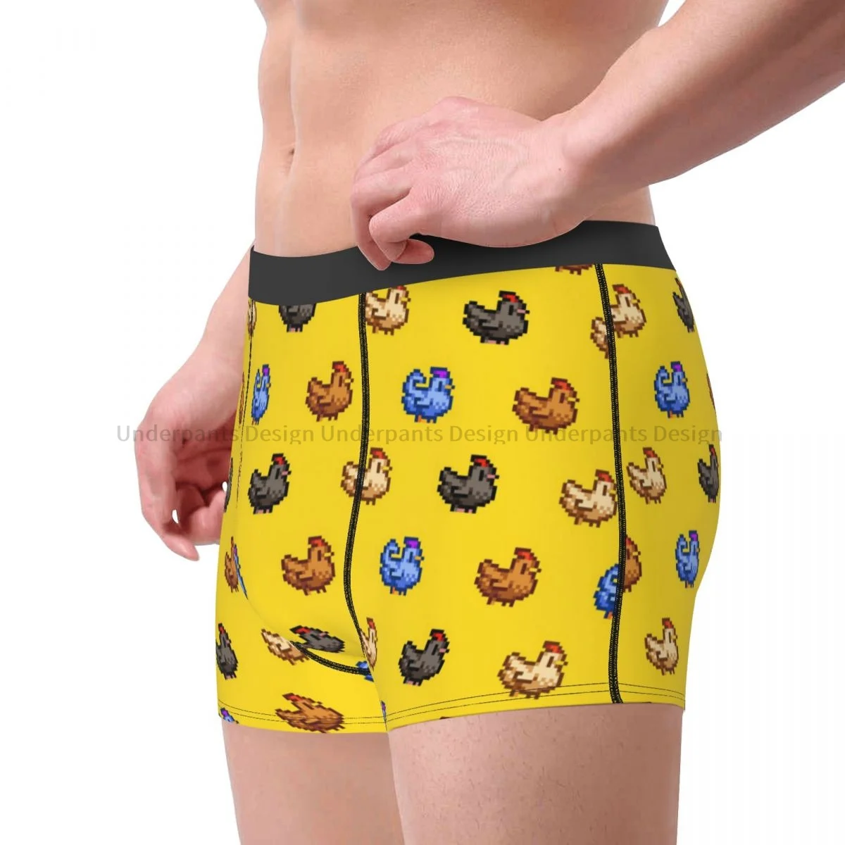 Stardew Valley Leah Role Playing Game Chicken Underpants Homme Panties Male Underwear Print Shorts Boxer Briefs