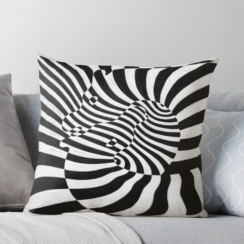 Zebras by Victor Vasarely Throw Pillow Elastic Cover For Sofa Cushion Cover pillow