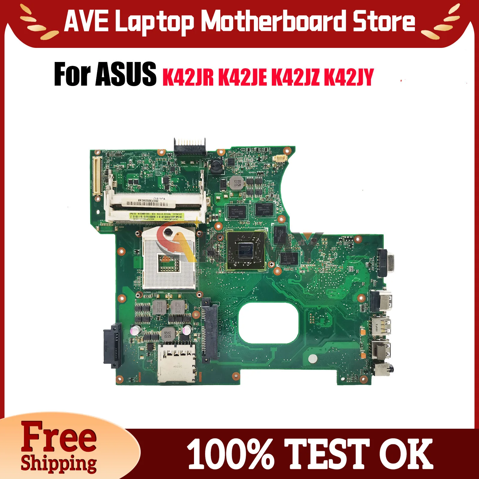

K42JR Материнская плата для ноутбука ASUS K42JC K42J K42JR K42JZ K42JZ X42J K42JE K42JA K42JP A42J K42JY Материнская плата 100% тестовая быстрая доставка