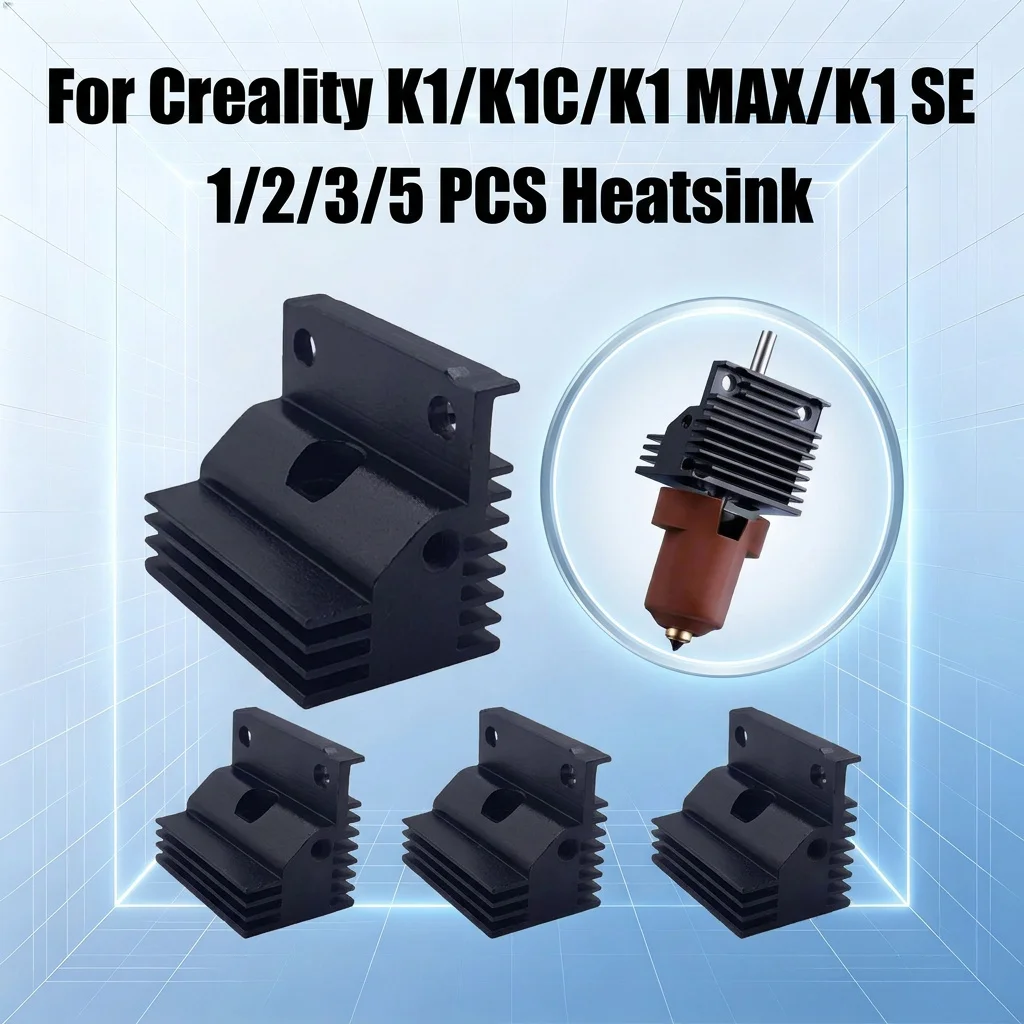 Heatsink For Creality K1/K1C/K1 MAX All-Metal Heat Sink Hotend Radiator For All-in-one Copper Titanium Nozzle Heating Head Kit