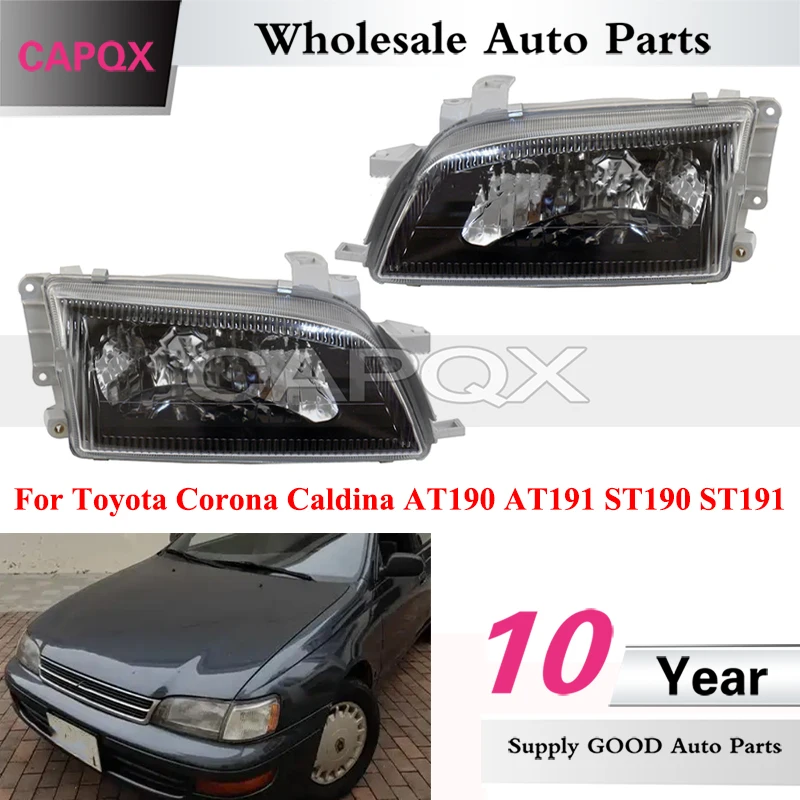 CAPQX a pair Front Bumper Headlight For Toyota Corona Caldina AT190 AT191 ST190 ST191 1992-1995 Head Light Headlamp Head Lamp