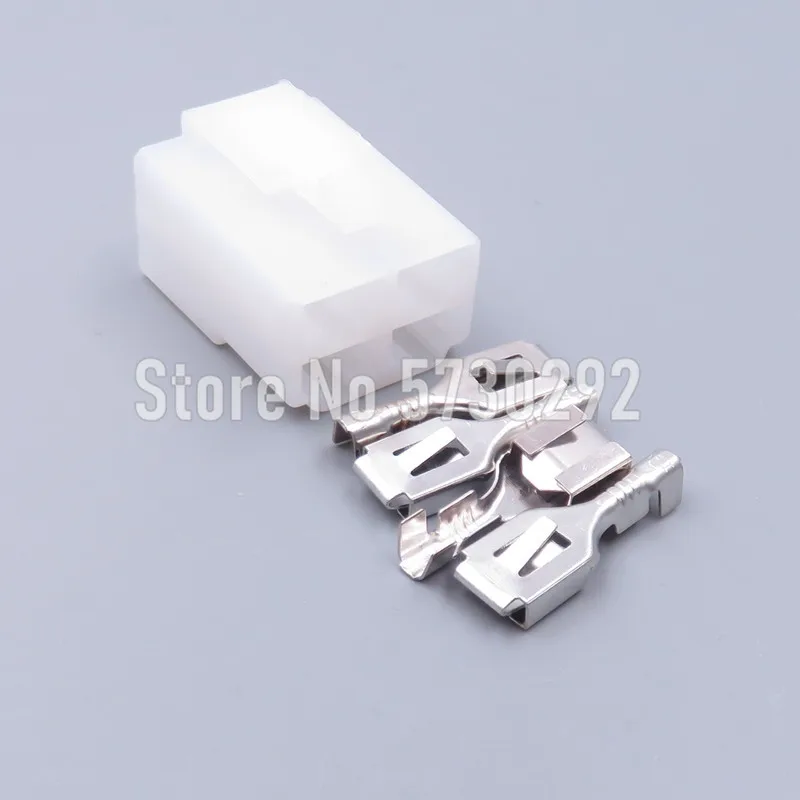 

4P 6.3 Series PA66 Electric Plug Connector For Automotive Motor