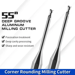 Augusttools HRC55 0.3-2mm Micro Flat Deep Groove End Mill For Aluminium Milling Cutter 4mm Tungsten Carbide CNC Machine Tools