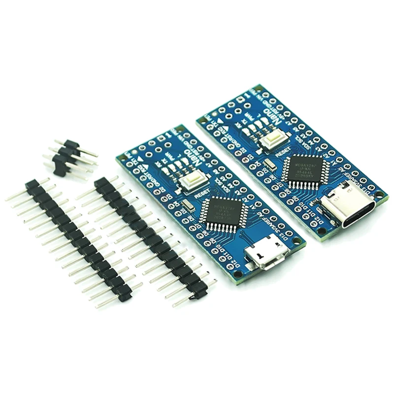 Плата контроллера типа C / Micro USB CH340 Nano 3,0 ATmega328P, плата, совместимая с Arduino Nano CH340, USB-драйвер Nano V3.0 ATmega328